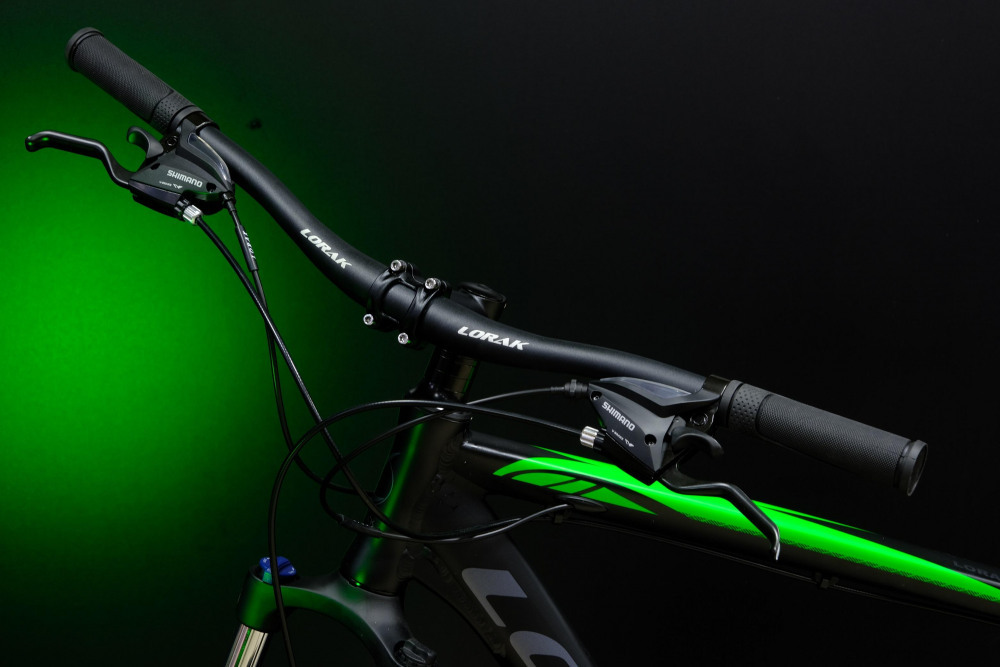 Lorak 2.0 Матовый Чёрный/Зелёный рама 17 (на рост 155-173) (27.5)