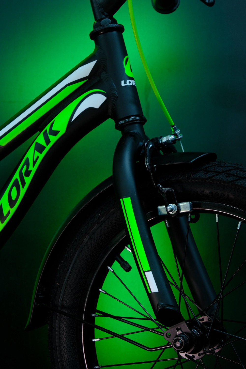 Lorak Junior 16 Boy Матовый Чёрный/Зелёный